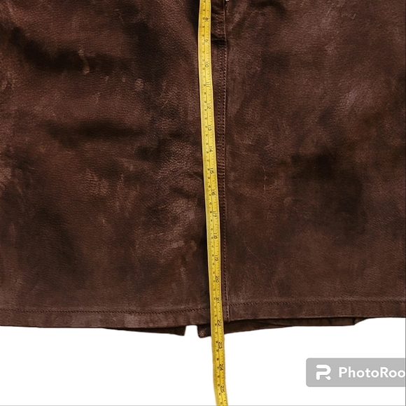 Vintage 90s Suede Miniskirt size 16 Petite - Picture 9 of 9